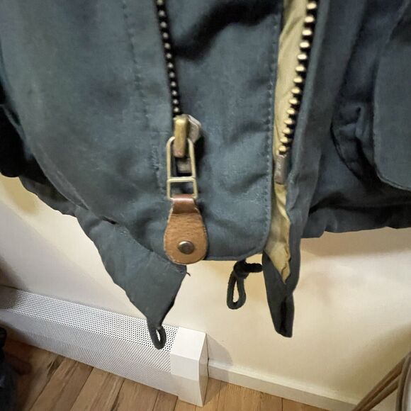 VTG Eddie Bauer Dark Green Premium Goose Down Expedition Parka Jacket Men Large - Picture 10 of 14